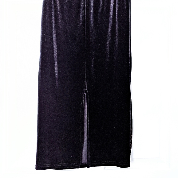 Vtg Black Velvet Party Skirt. Pink Art Deco Sparkle. XS fit. Md in Canada. HP! - Picture 7 of 16